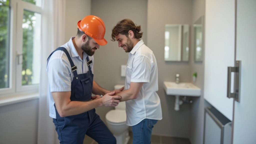 Encanador reparando cano em apartamento residencial com profissionalismo